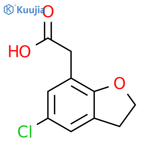 2-(5-chloro-2,3-dihydro-1-benzofuran-7-yl)acetic acid structure