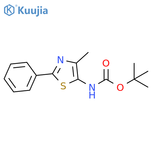 tert-butyl N-(4-methyl-2-phenyl-1,3-thiazol-5-yl)carbamate structure