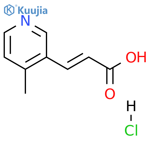 3-(4-methylpyridin-3-yl)prop-2-enoic acid hydrochloride structure