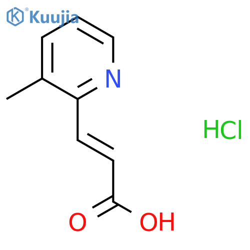 3-(3-Methylpyridin-2-yl)prop-2-enoic acid hydrochloride structure
