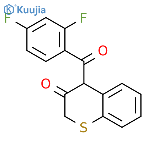 2H-1-Benzothiopyran-3(4H)-one, 4-(2,4-difluorobenzoyl)- structure