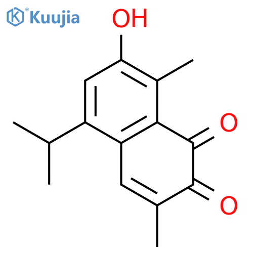 1,2-Naphthalenedione,7-hydroxy-3,8-dimethyl-5-(1-methylethyl)- structure
