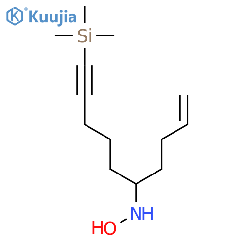 1-DECEN-9-YN-5-AMINE, N-HYDROXY-10-(TRIMETHYLSILYL)- structure
