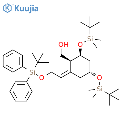 Cyclohexanemethanol, 2,4-bis[[(1,1-dimethylethyl)dimethylsilyl]oxy]-6-[2-[[(1,1-dimethylethyl)diphenylsilyl]oxy]ethylidene]-, [1S-(1α,2α,4β,6Z)]- structure