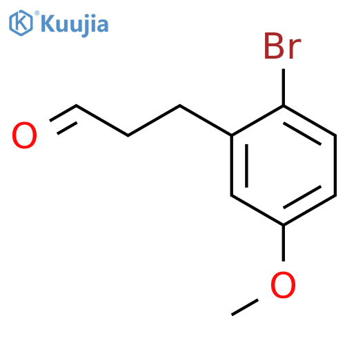 3-(2-bromo-5-methoxyphenyl)propanal structure