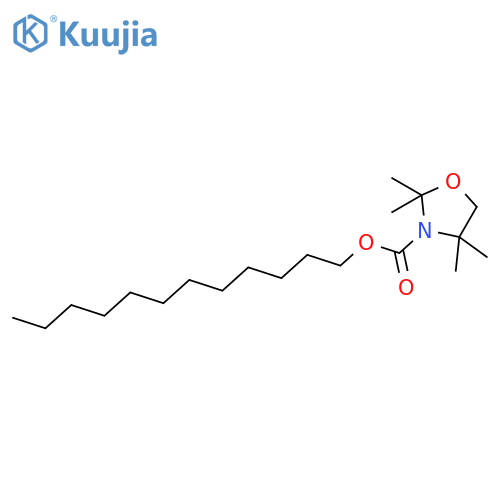 3-Oxazolidinecarboxylic acid, 2,2,4,4-tetramethyl-, dodecyl ester structure