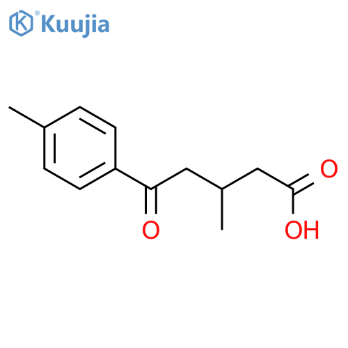 3-methyl-5-(4-methylphenyl)-5-oxopentanoic Acid structure