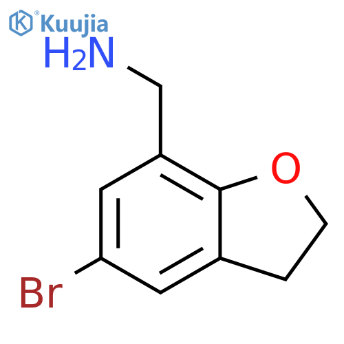 (5-bromo-2,3-dihydro-1-benzofuran-7-yl)methanamine structure