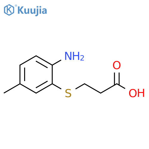 3-(2-amino-5-methylphenyl)sulfanylpropanoic acid structure