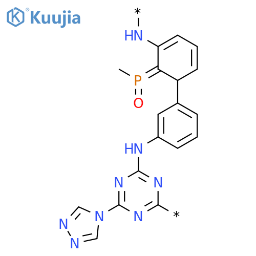 Poly[[6-(4H-1,2,4-triazol-4-yl)-1,3,5-triazine-2,4-diyl]imino-1,3-phenylene(methylphosphinylidene)-1,3-phenyleneimino] structure