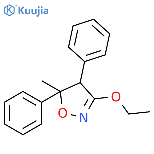 Isoxazole, 3-ethoxy-4,5-dihydro-5-methyl-4,5-diphenyl- structure