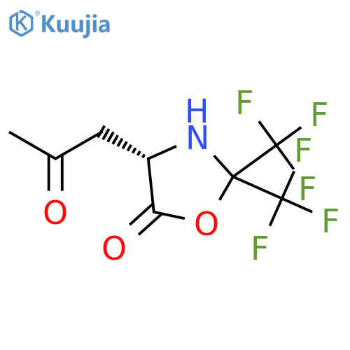 5-Oxazolidinone, 4-(2-oxopropyl)-2,2-bis(trifluoromethyl)-, (S)- structure