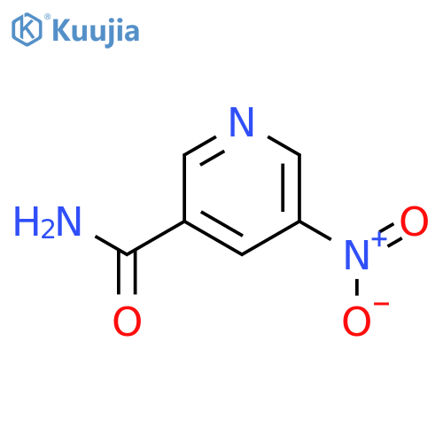 5-nitro-3-Pyridinecarboxamide structure