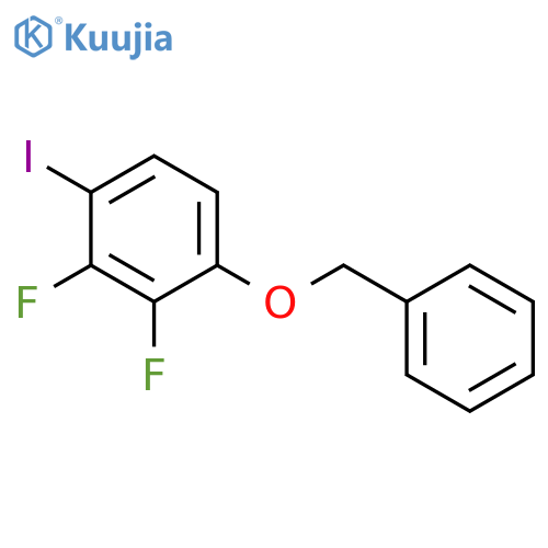 BENZENE, 2,3-DIFLUORO-1-IODO-4-(PHENYLMETHOXY)- structure