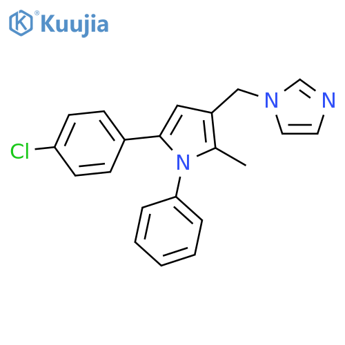 1H-Imidazole,1-[[5-(4-chlorophenyl)-2-methyl-1-phenyl-1H-pyrrol-3-yl]methyl]- structure
