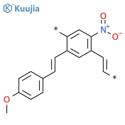 Poly[[2-[2-(4-methoxyphenyl)ethenyl]-5-nitro-1,4-phenylene]-1,2-ethenediyl] structure