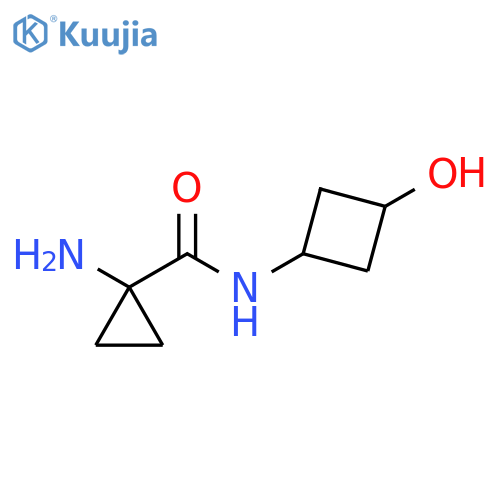 1-amino-N-(3-hydroxycyclobutyl)cyclopropane-1-carboxamide structure