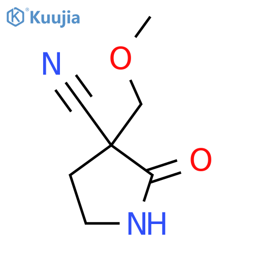 3-(methoxymethyl)-2-oxopyrrolidine-3-carbonitrile structure