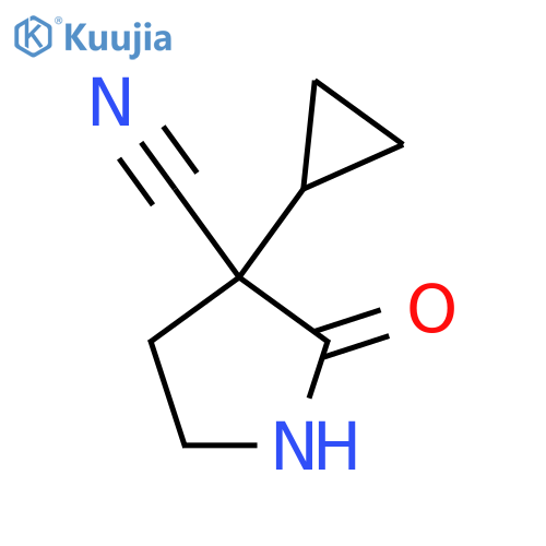 3-cyclopropyl-2-oxo-pyrrolidine-3-carbonitrile structure