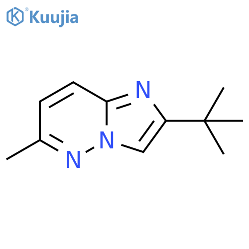 Imidazo[1,2-b]pyridazine, 2-(1,1-dimethylethyl)-6-methyl- structure