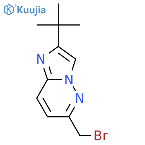 Imidazo[1,2-b]pyridazine, 6-(bromomethyl)-2-(1,1-dimethylethyl)- structure