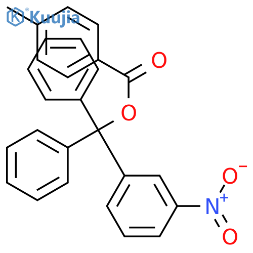 BENZOIC ACID, 4-METHYL-, (3-NITROPHENYL)DIPHENYLMETHYL ESTER structure