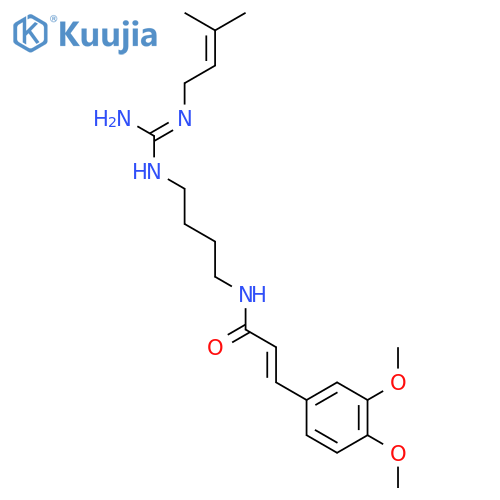 2-Propenamide,3-(3,4-dimethoxyphenyl)-N-[4-[[imino[(3-methyl-2-buten-1-yl)amino]methyl]amino]butyl]-,(2E)- structure