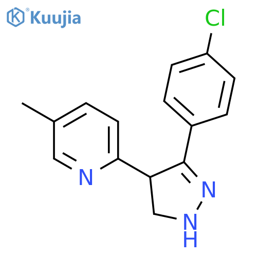 Pyridine, 2-[3-(4-chlorophenyl)-4,5-dihydro-1H-pyrazol-4-yl]-5-methyl- structure
