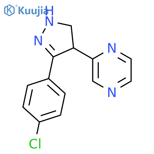 Pyrazine, [3-(4-chlorophenyl)-4,5-dihydro-1H-pyrazol-4-yl]- structure