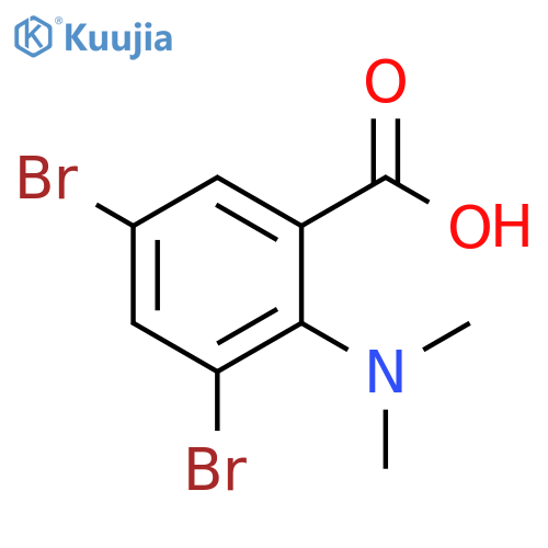 Benzoic acid, 3,5-dibromo-2-(dimethylamino)- structure
