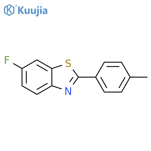 Benzothiazole, 6-fluoro-2-(4-methylphenyl)- structure