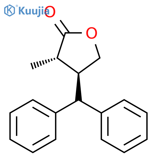 2(3H)-Furanone, 4-(diphenylmethyl)dihydro-3-methyl-, trans-(±)- structure