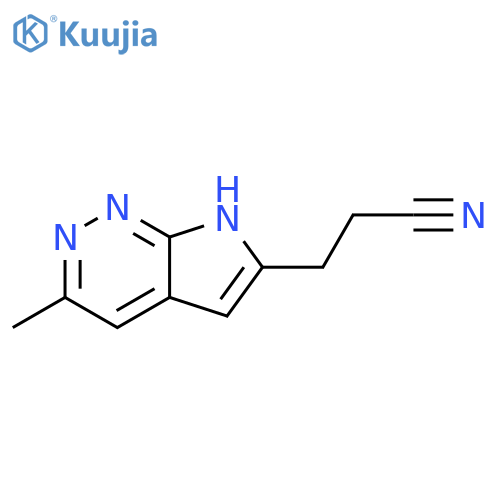 7H-Pyrrolo[2,3-c]pyridazine-6-propanenitrile, 3-methyl- structure