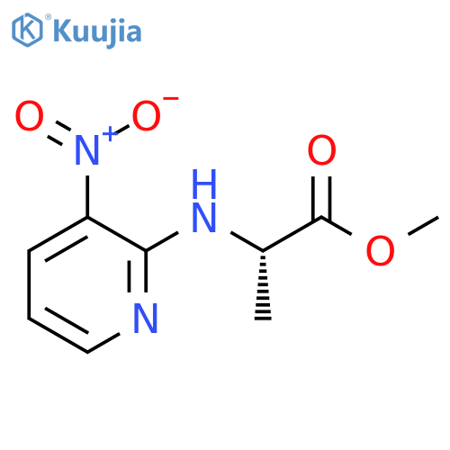 methyl 2-(3-nitropyridin-2-yl)aminopropanoate structure
