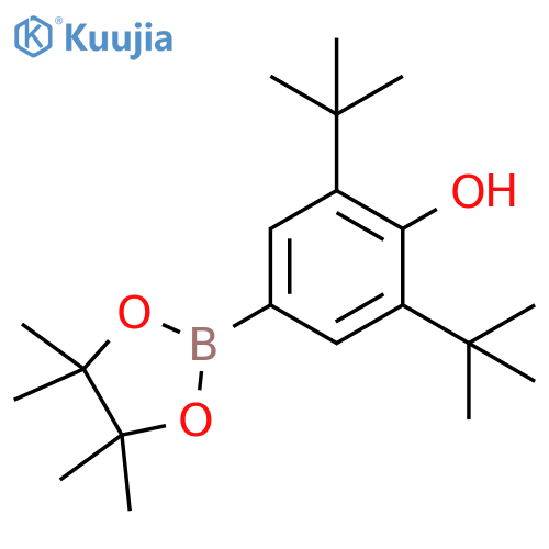 2,6-Di-tert-butyl-4-(4,4,5,5-tetramethyl-1,3,2-dioxaborolan-2-yl)phenol structure