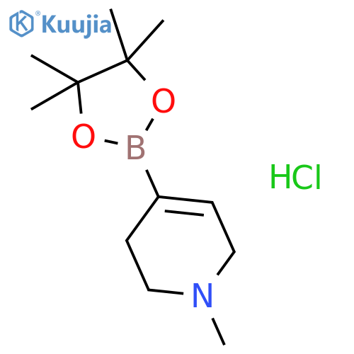 1-Methyl-4-(4,4,5,5-tetramethyl-1,3,2-dioxaborolan-2-yl)-1,2,3,6-tetrahydropyridine hydrochloride structure