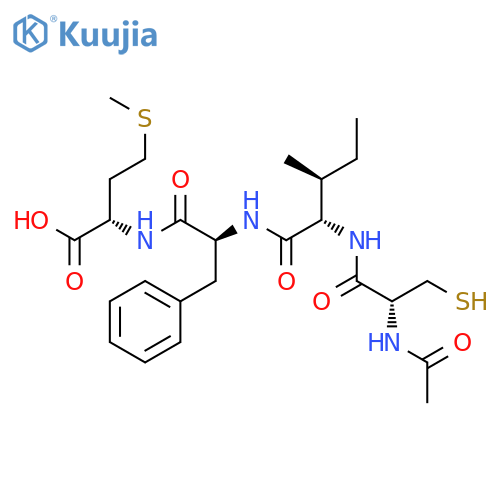 L-Methionine, N-[N-[N-(N-acetyl-L-cysteinyl)-L-isoleucyl]-L-phenylalanyl]- structure