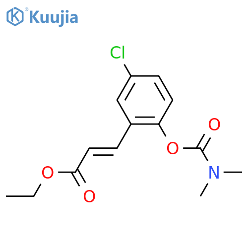2-Propenoic acid, 3-[5-chloro-2-[[(dimethylamino)carbonyl]oxy]phenyl]-, ethyl ester, (2E)- structure