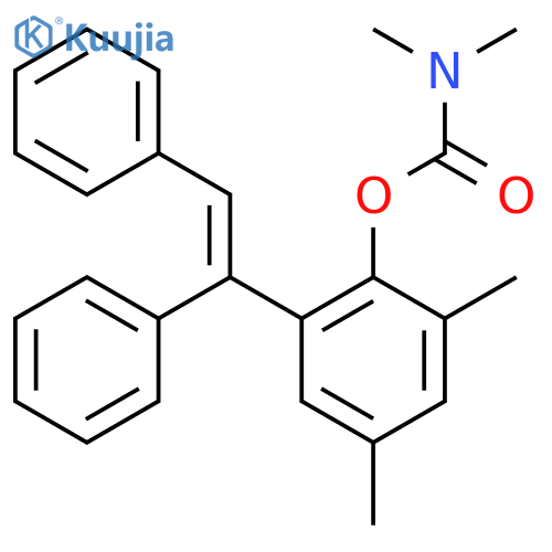 Carbamic acid, N,N-dimethyl-, 2-[(1E)-1,2-diphenylethenyl]-4,6-dimethylphenyl ester structure