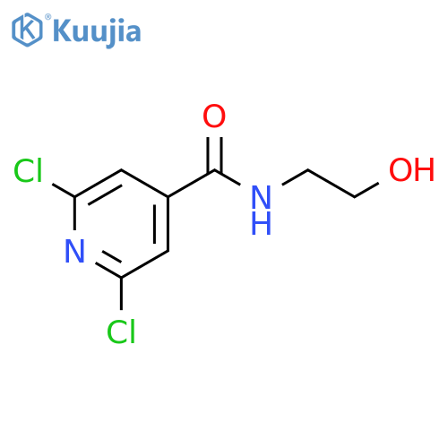 4-PYRIDINECARBOXAMIDE, 2,6-DICHLORO-N-(2-HYDROXYETHYL)- structure