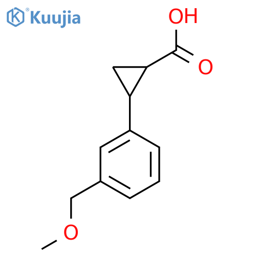 2-3-(methoxymethyl)phenylcyclopropane-1-carboxylic acid structure