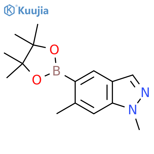 1,6-Dimethyl-5-(4,4,5,5-tetramethyl-1,3,2-dioxaborolan-2-yl)-1H-indazole structure