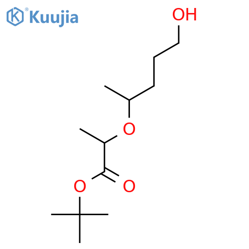Propanoic acid, 2-(4-hydroxy-1-methylbutoxy)-, 1,1-dimethylethyl ester structure
