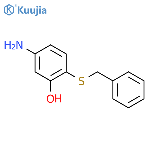Phenol, 5-amino-2-[(phenylmethyl)thio]- structure