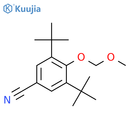 Benzonitrile, 3,5-bis(1,1-dimethylethyl)-4-(methoxymethoxy)- structure