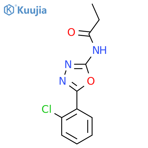 N-[5-(2-chlorophenyl)-1,3,4-oxadiazol-2-yl]propanamide structure
