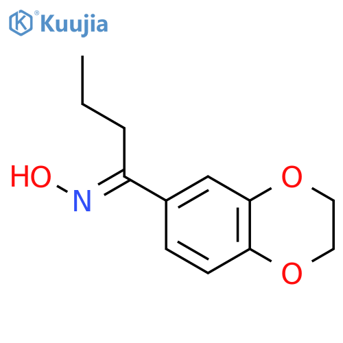 1-Butanone, 1-(2,3-dihydro-1,4-benzodioxin-6-yl)-, oxime structure