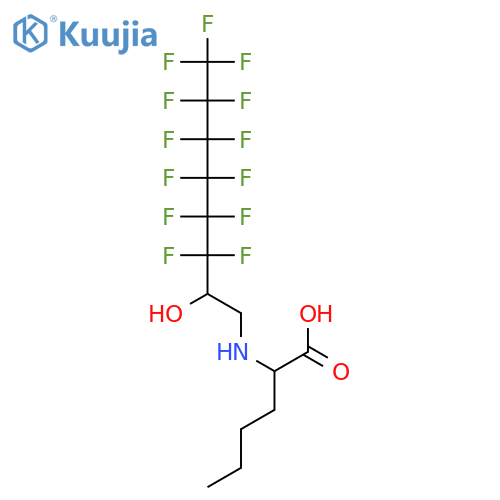 DL-Norleucine, N-(3,3,4,4,5,5,6,6,7,7,8,8,8-tridecafluoro-2-hydroxyoctyl)- structure