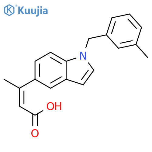 2-Butenoic acid, 3-[1-[(3-methylphenyl)methyl]-1H-indol-5-yl]-, (E)- structure