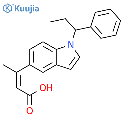 2-Butenoic acid, 3-[1-(1-phenylpropyl)-1H-indol-5-yl]-, (E)- structure